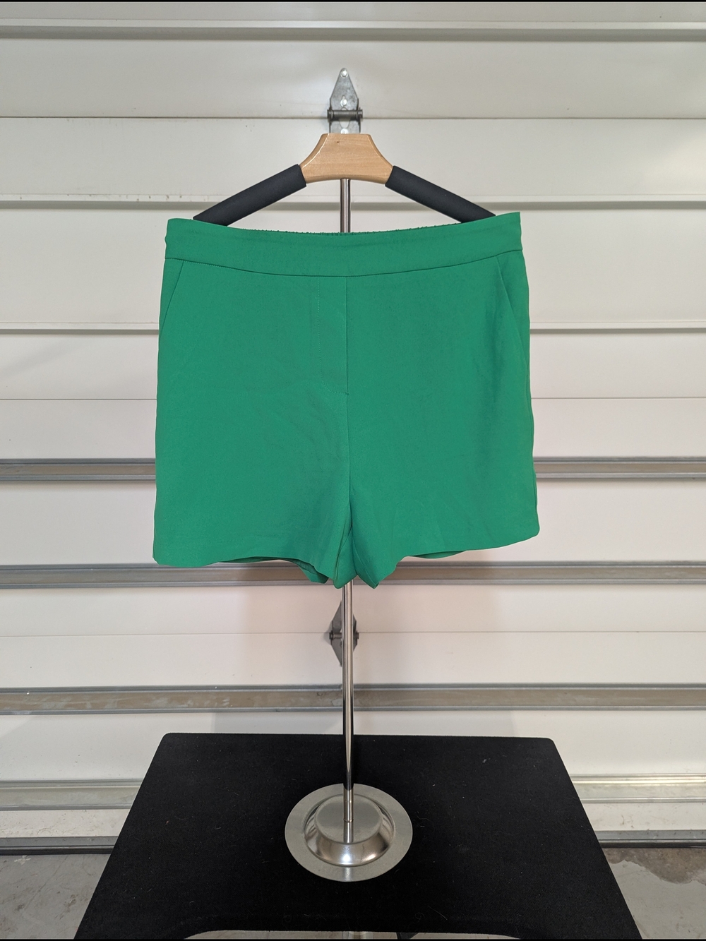 Skies Are Blue Green High-Waist Women's Shorts